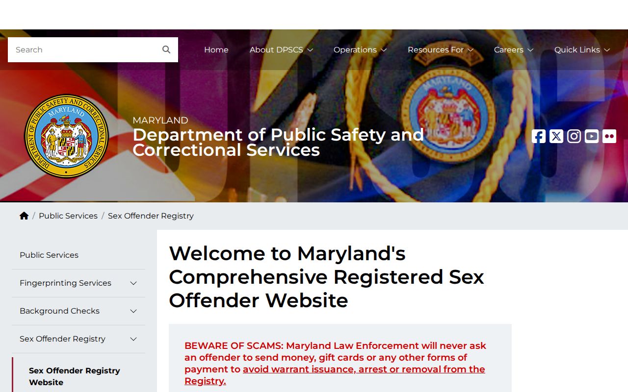 Maryland registry photo channel for qualifying Caroline County released records