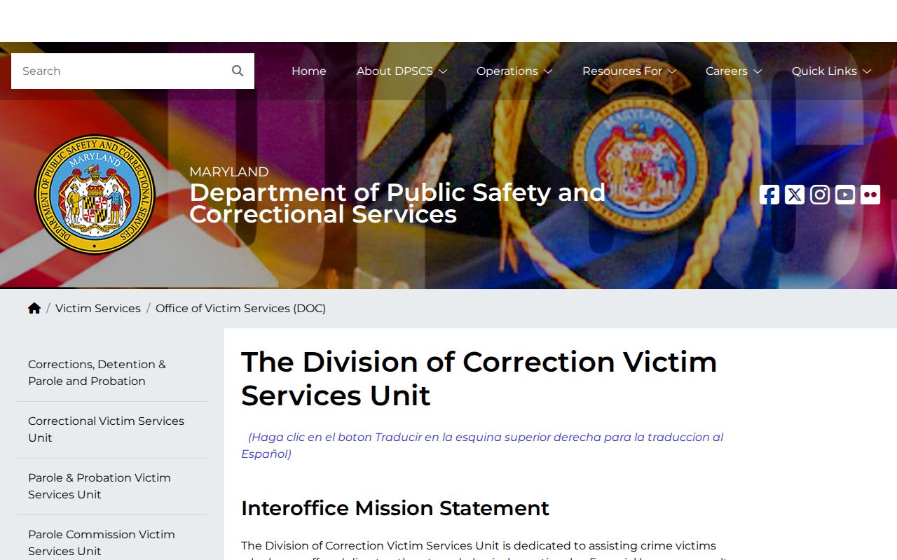 Caroline County VINELink inmate check Maryland VINE services page
